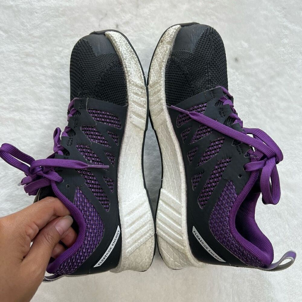 Reebok Black Purple Fusion Flexweave Work Sneakers 6 Women - Picture 5 of 9